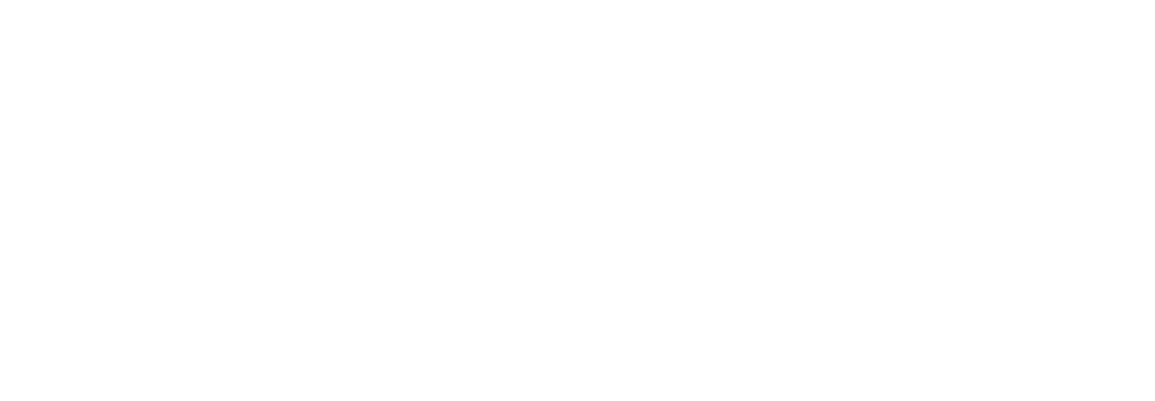 White Scale Guy Logo